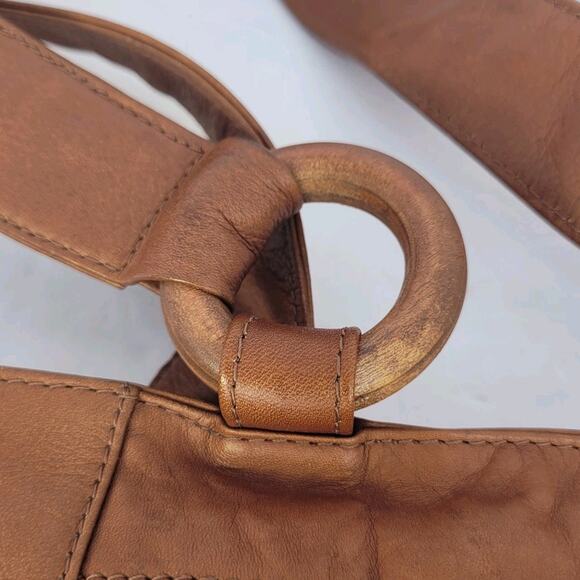 American Angel Colombian Leather Tote Bag Handwoven Tapestry Art Boho Southwest - Picture 8 of 15